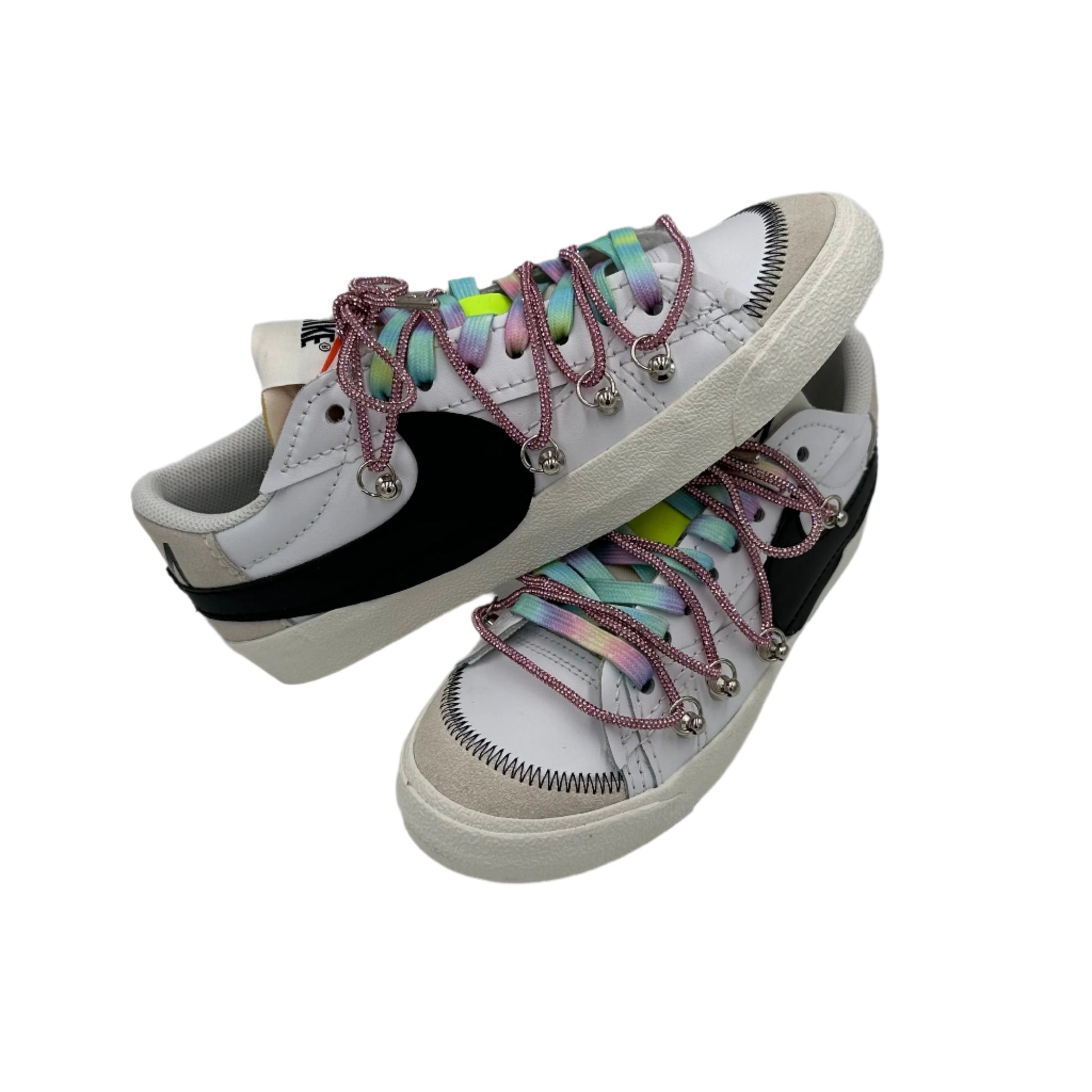Nike Blazer Low '77 Jumbo White & Rainbow “Over Laces Crystal Pink" - EV8 SoCal