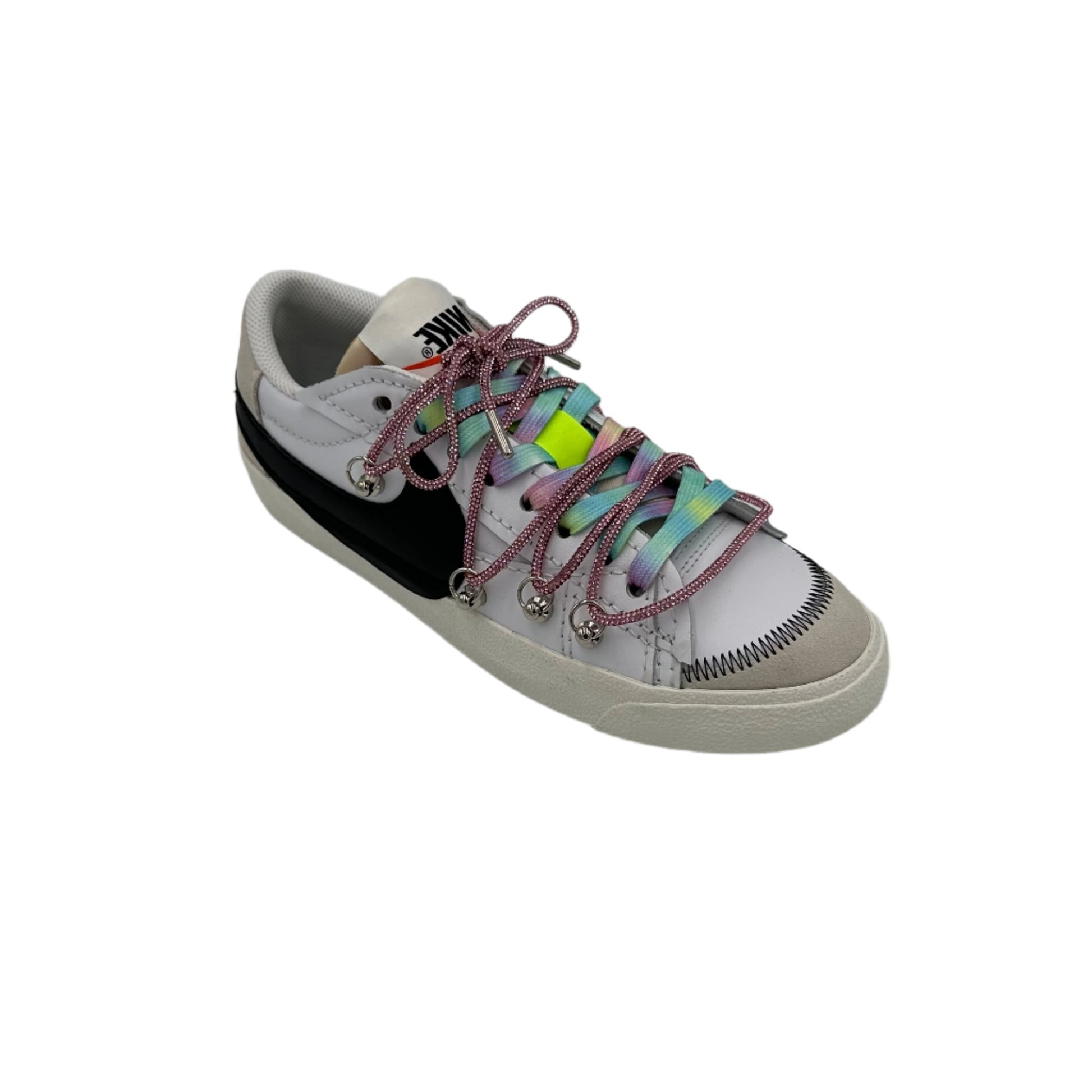 Nike Blazer Low '77 Jumbo White & Rainbow “Over Laces Crystal Pink" - EV8 SoCal