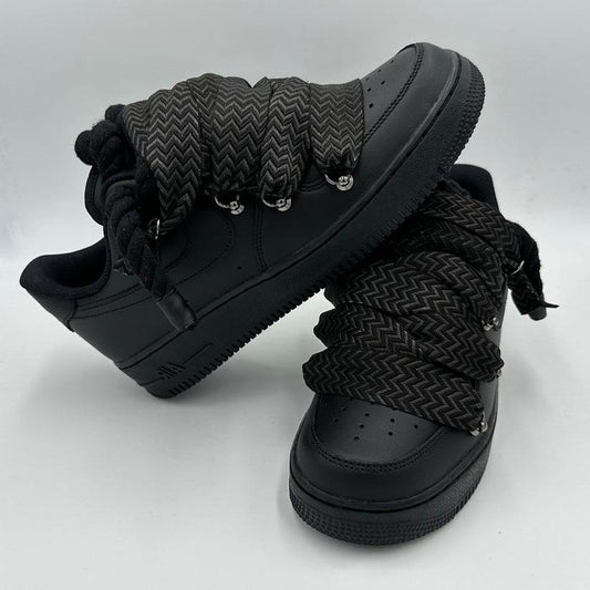 Nike Air Force 1 “Rope Laces Lanvin Style” Black - EV8 SoCal