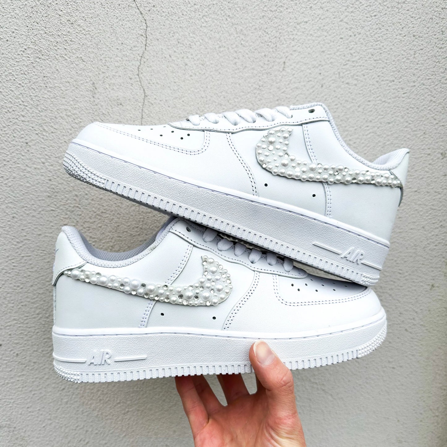 Nike Air Force 1 “Wedding Swarovski Diamonds & Pearls" - EV8 SoCal