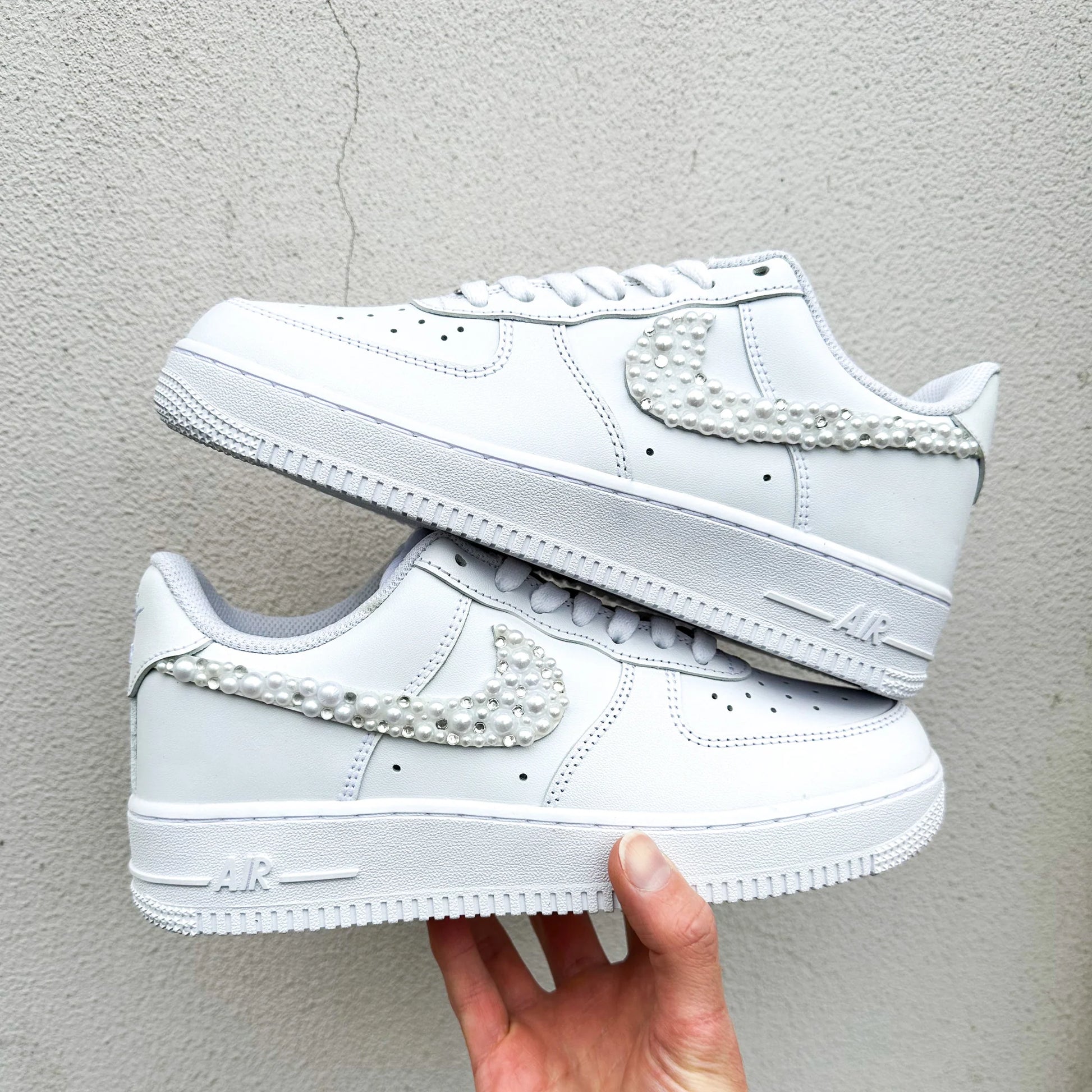 Nike Air Force 1 “Wedding Swarovski Diamonds & Pearls" - EV8 SoCal