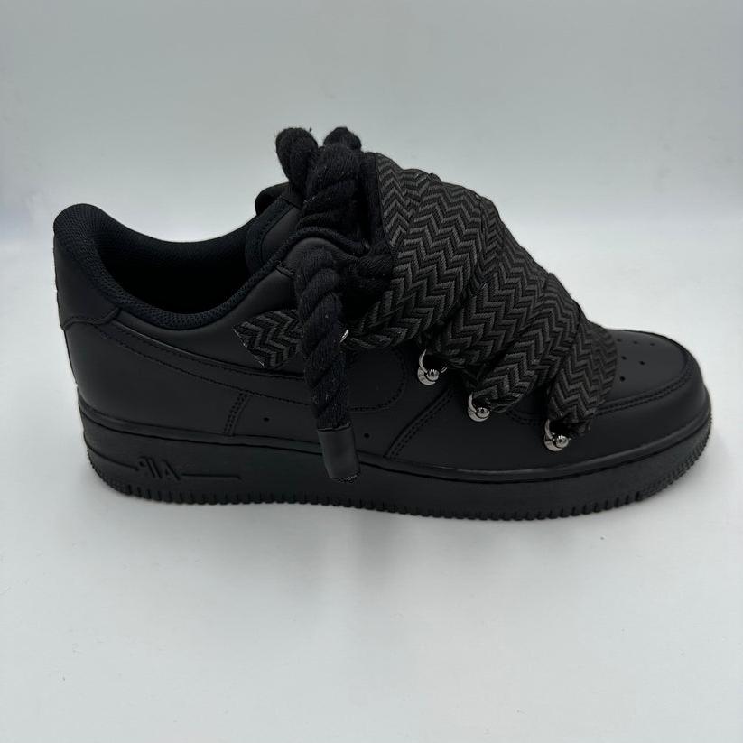 Nike Air Force 1 “Rope Laces Lanvin Style” Black - EV8 SoCal