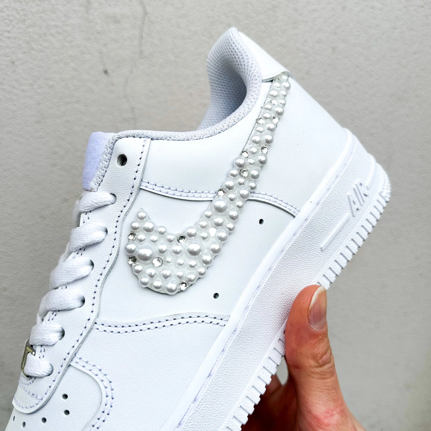 Nike Air Force 1 “Wedding Swarovski Diamonds & Pearls" - EV8 SoCal