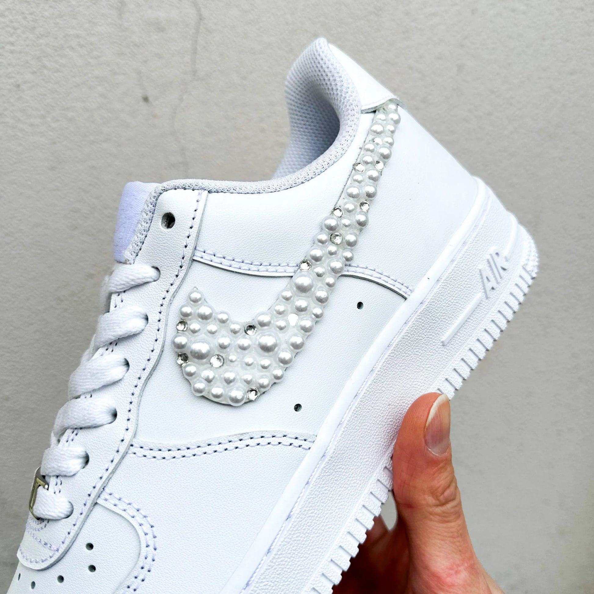 Nike Air Force 1 “Wedding Swarovski Diamonds & Pearls" - EV8 SoCal