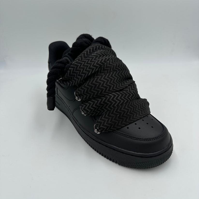 Nike Air Force 1 “Rope Laces Lanvin Style” Black - EV8 SoCal