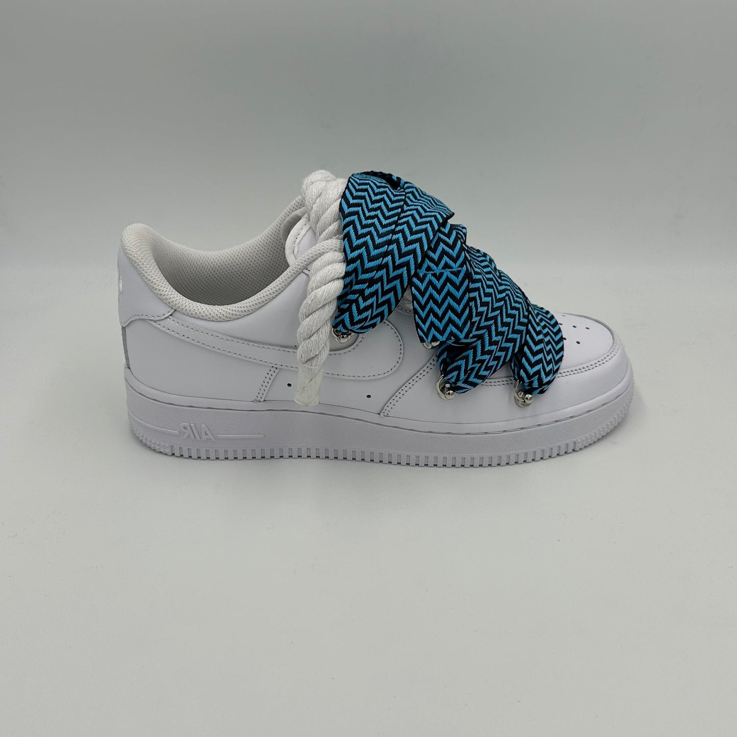 Nike Air Force 1 “Rope Laces Lanvin Style” White Blue - EV8 SoCal