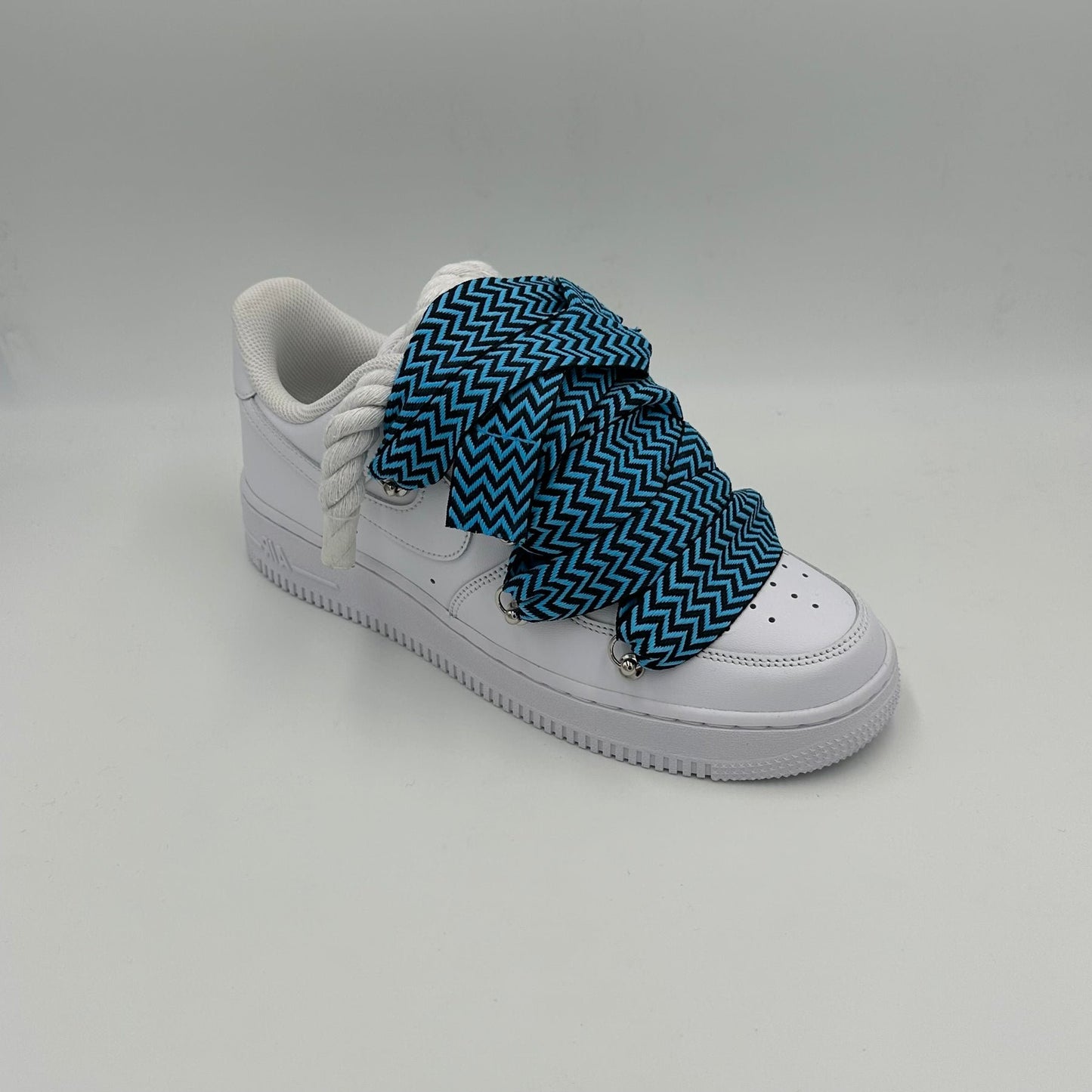Nike Air Force 1 “Rope Laces Lanvin Style” White Blue - EV8 SoCal