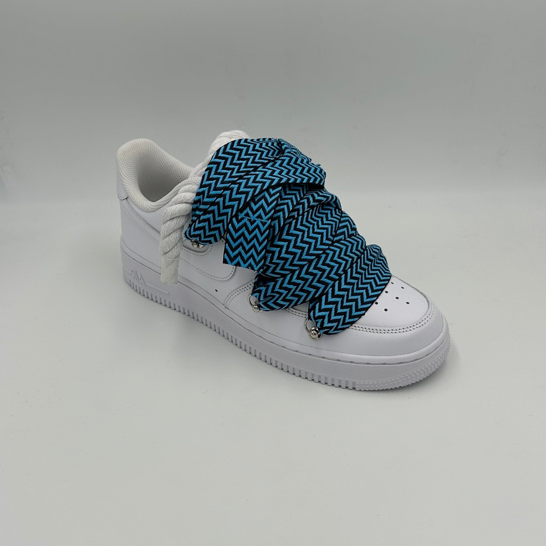 Nike Air Force 1 “Rope Laces Lanvin Style” White Blue - EV8 SoCal
