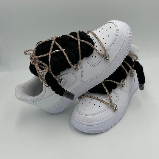 Nike Air Force 1 “Rope Laces Black” Triple Crystal Gold - EV8 SoCal