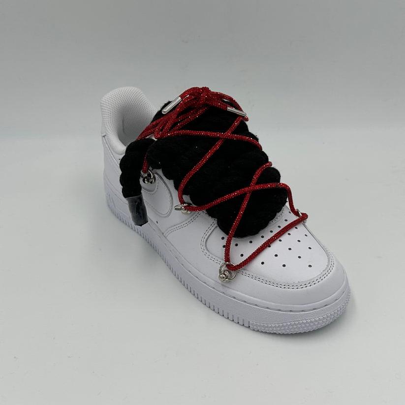 Nike Air Force 1 “Rope Laces Black” Triple Crystal Red - EV8 SoCal