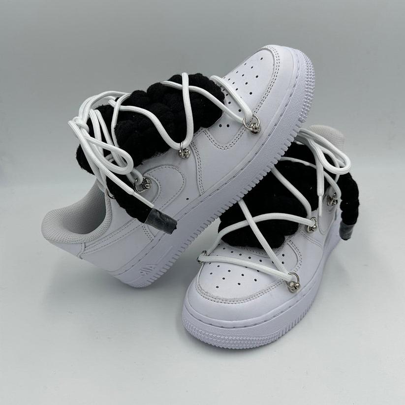 Nike Air Force 1 “Rope Laces Black” Triple White - EV8 SoCal