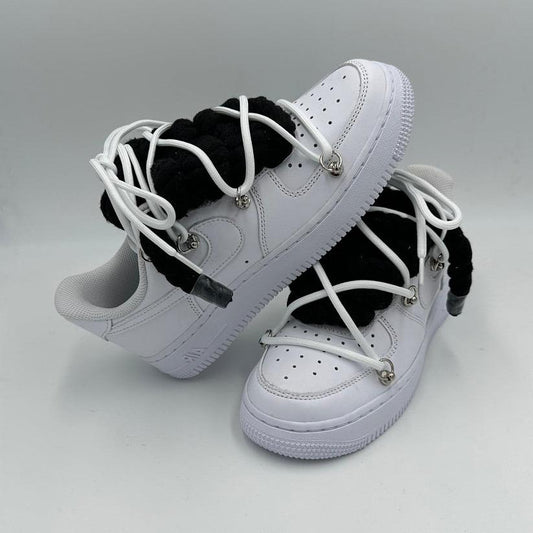 Nike Air Force 1 “Rope Laces Black” Triple White - EV8 SoCal