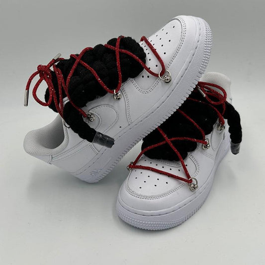 Nike Air Force 1 “Rope Laces Black” Triple Crystal Red - EV8 SoCal