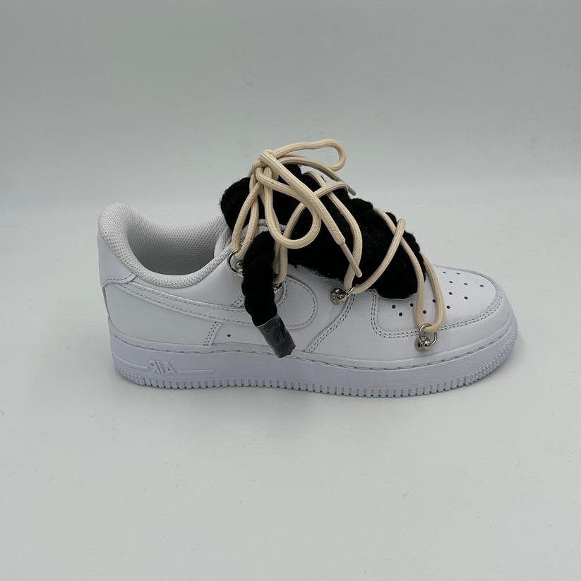 Nike Air Force 1 “Rope Laces Black” Triple Cream - EV8 SoCal