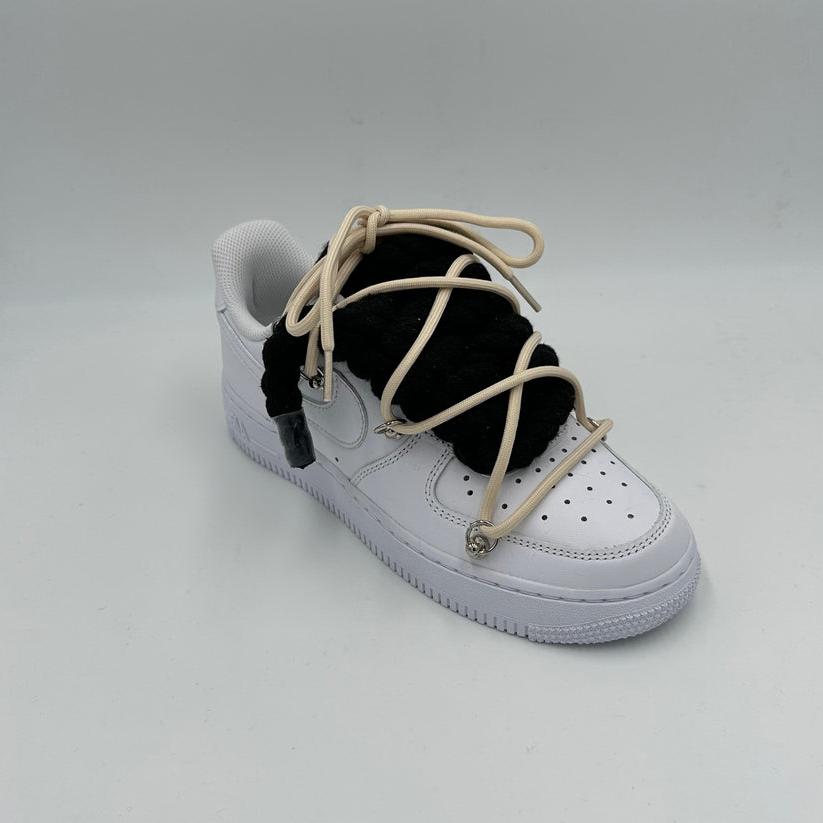 Nike Air Force 1 “Rope Laces Black” Triple Cream - EV8 SoCal