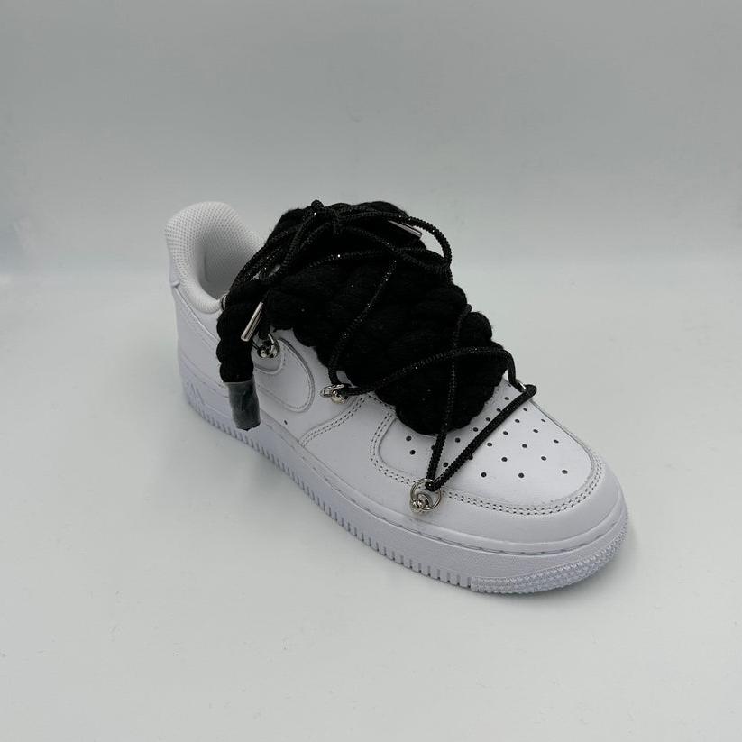 Nike Air Force 1 “Rope Laces Black” Triple Crystal Black - EV8 SoCal