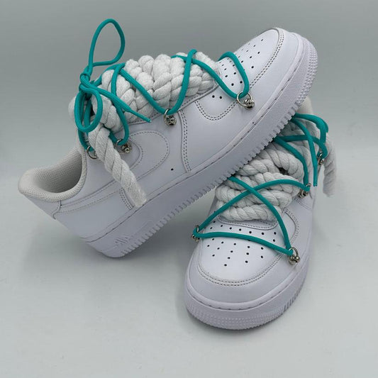 Nike Air Force 1 “Rope Laces White” Triple Turquoise - EV8 SoCal