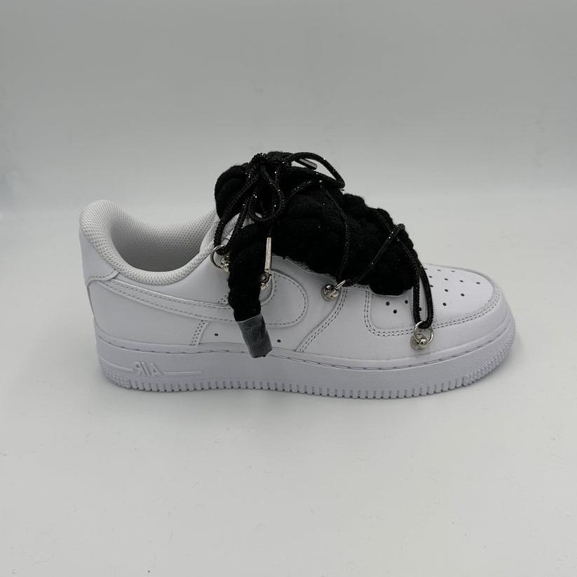 Nike Air Force 1 “Rope Laces Black” Triple Crystal Black - EV8 SoCal