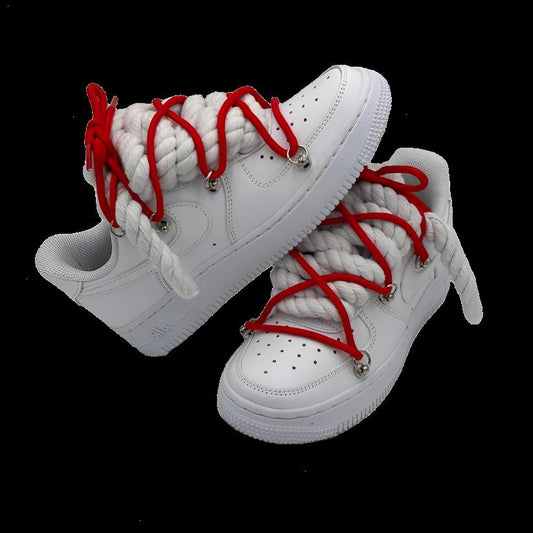 Nike Air Force 1 “Rope Laces White" Triple Red - EV8 SoCal
