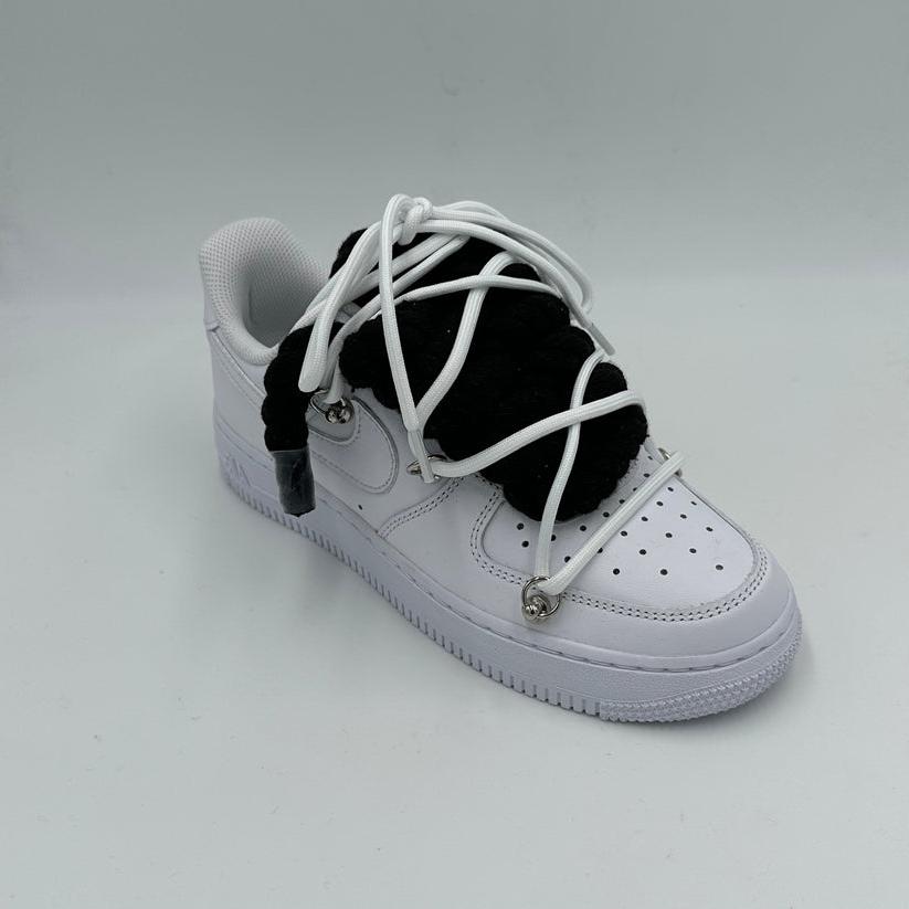 Nike Air Force 1 “Rope Laces Black” Triple White - EV8 SoCal