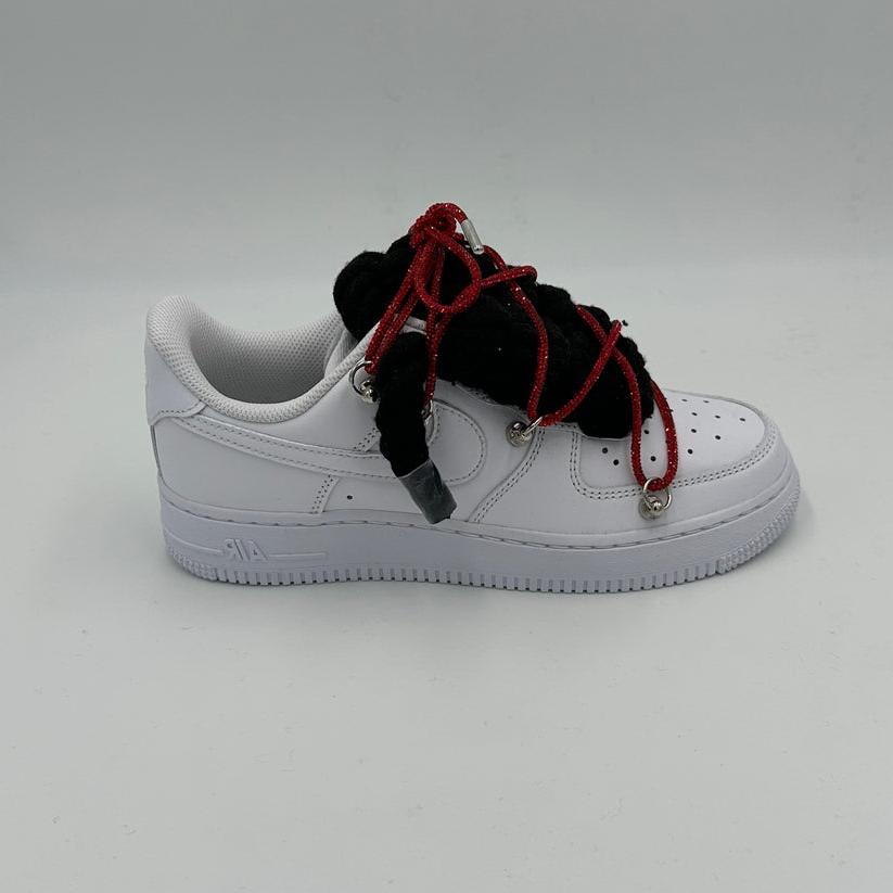 Nike Air Force 1 “Rope Laces Black” Triple Crystal Red - EV8 SoCal