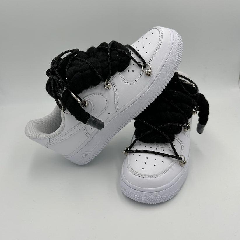 Nike Air Force 1 “Rope Laces Black” Triple Crystal Black - EV8 SoCal