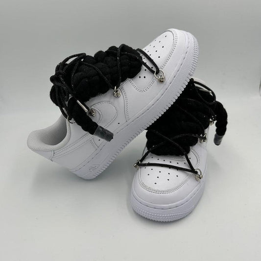 Nike Air Force 1 “Rope Laces Black” Triple Crystal Black - EV8 SoCal
