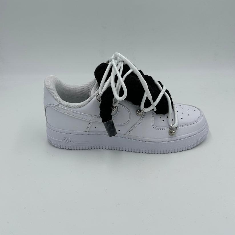 Nike Air Force 1 “Rope Laces Black” Triple White - EV8 SoCal