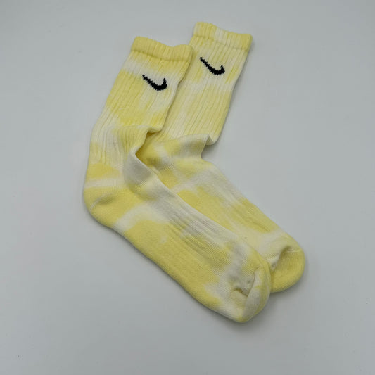 Nike Tie Dye Socks Neon Yellow - EV8 SoCal