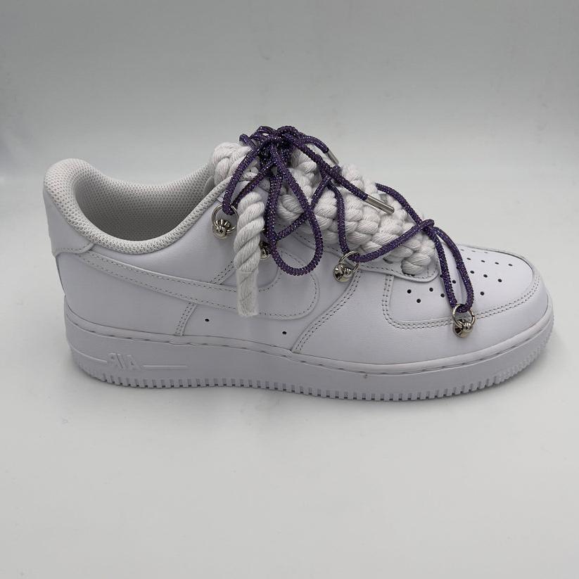 Nike Air Force 1 “Rope Laces White” Triple Crystal Purple - EV8 SoCal