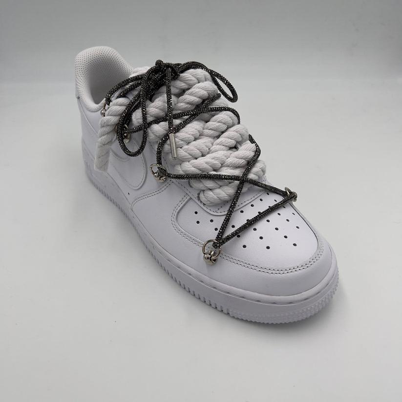 Nike Air Force 1 “Rope Laces White” Triple Crystal Grey - EV8 SoCal