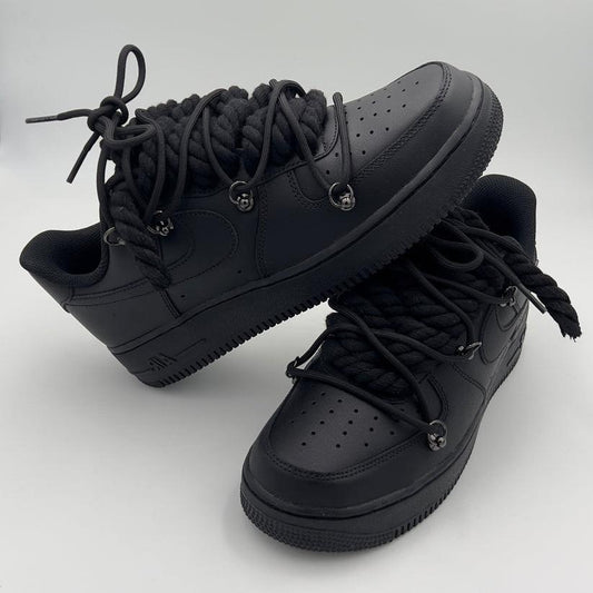 Nike Air Force 1 “Rope Laces Black” Triple Black - EV8 SoCal