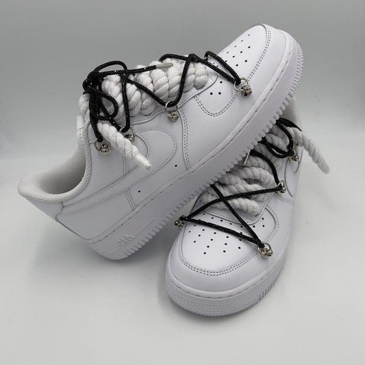 Nike Air Force 1 “Rope Laces White” Triple Crystal Black - EV8 SoCal