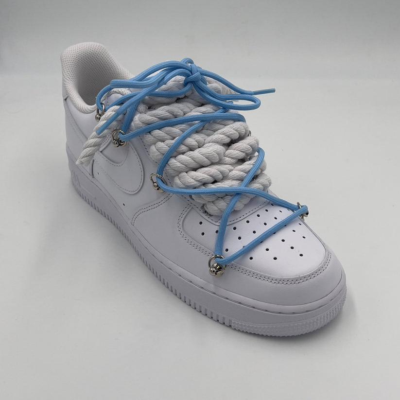 Nike Air Force 1 “Rope Laces White” Triple UNC - EV8 SoCal