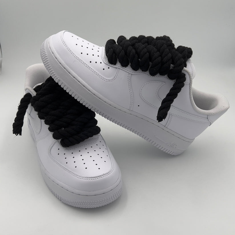 nike air force 1low Triple White Rope Lace Custom Size 8.5 men