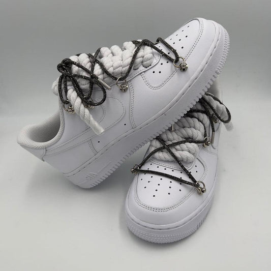 Nike Air Force 1 “Rope Laces White” Triple Crystal Grey - EV8 SoCal