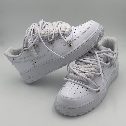 Nike Air Force 1 “Rope Laces White” Triple White - EV8 SoCal