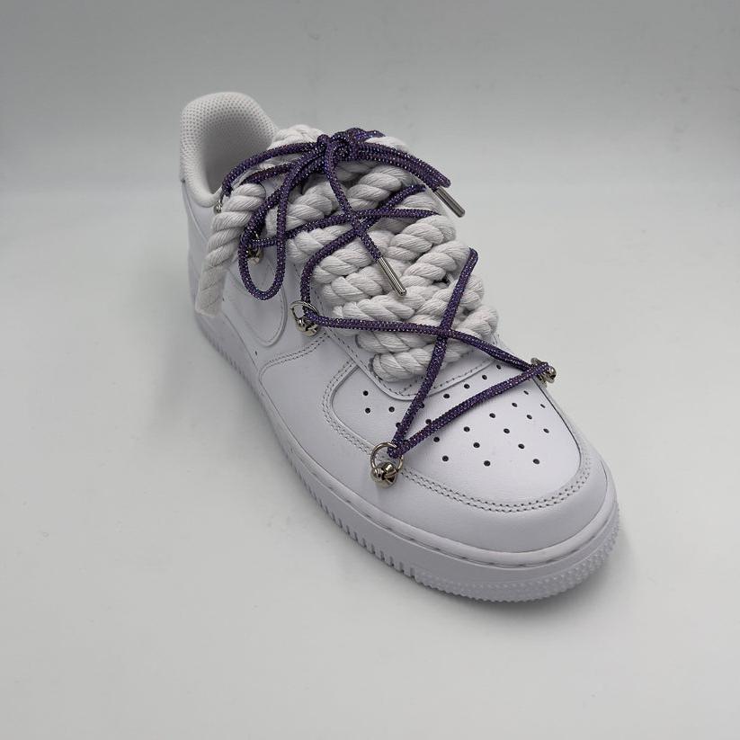 Nike Air Force 1 “Rope Laces White” Triple Crystal Purple - EV8 SoCal