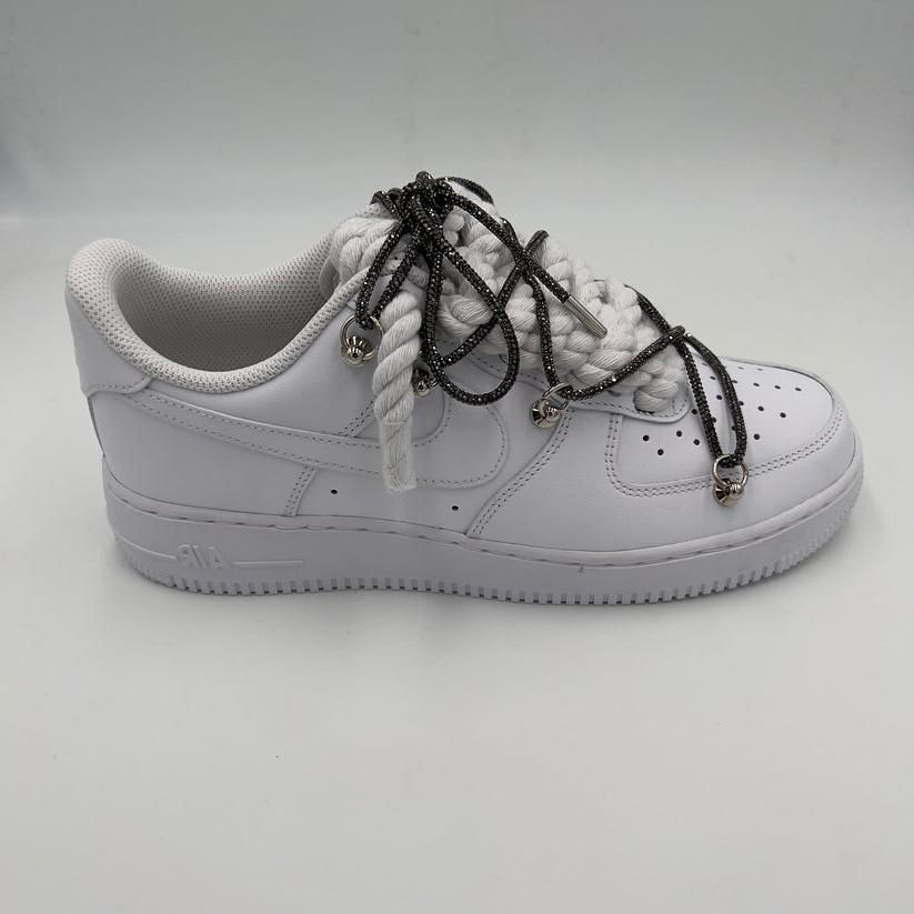 Nike Air Force 1 “Rope Laces White” Triple Crystal Grey - EV8 SoCal