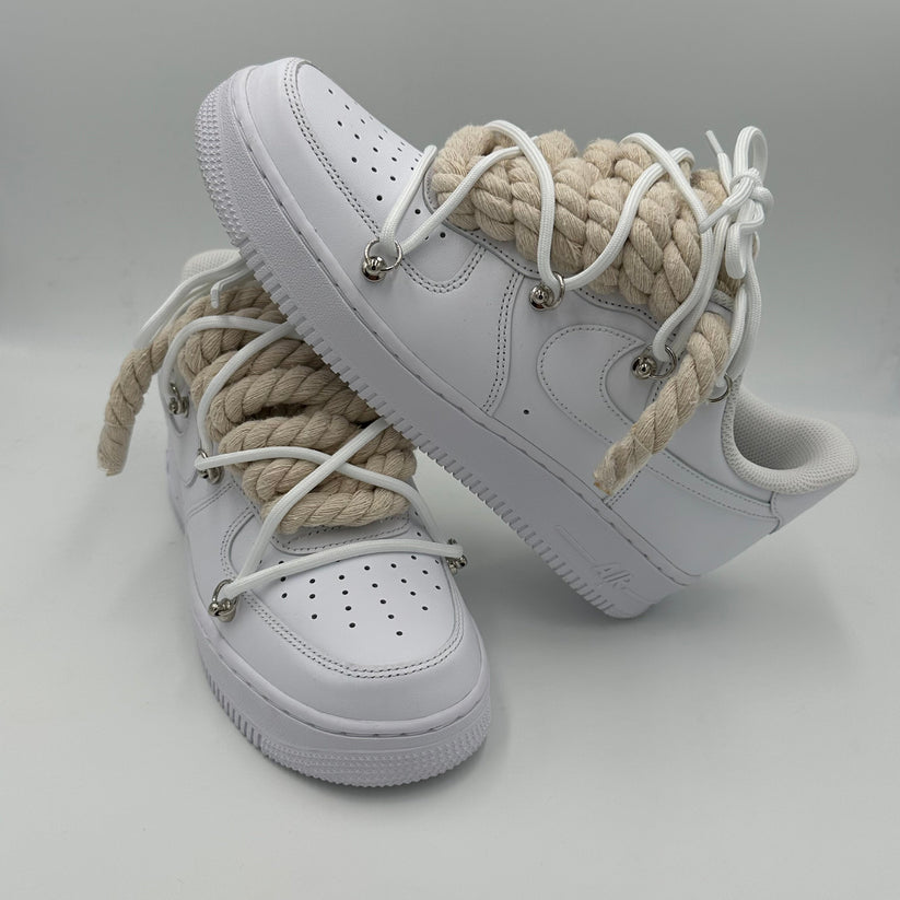 Nike Air Force 1 “Rope Laces Cream Triple Blanco – EV8 SoCal