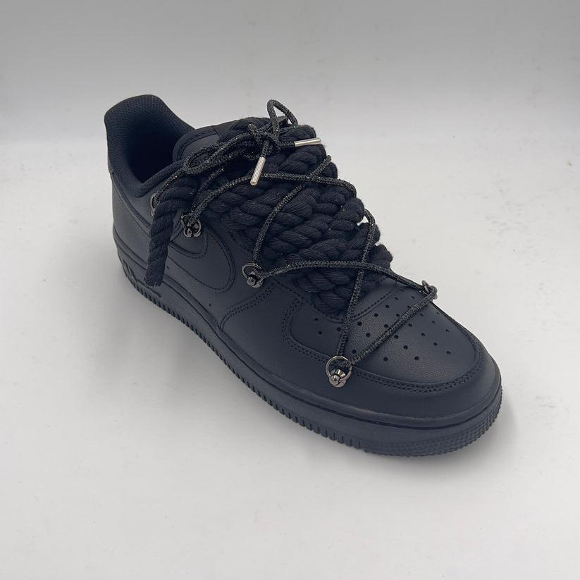 Nike Air Force 1 “Rope Laces Black" Triple Crystal Black - EV8 SoCal