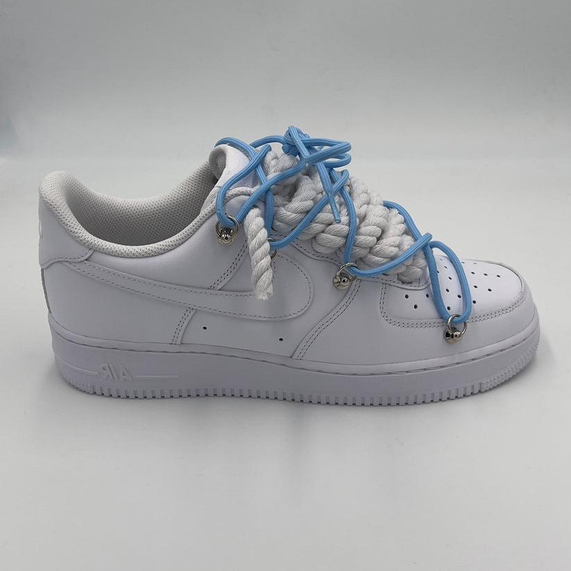Nike Air Force 1 “Rope Laces White” Triple UNC - EV8 SoCal