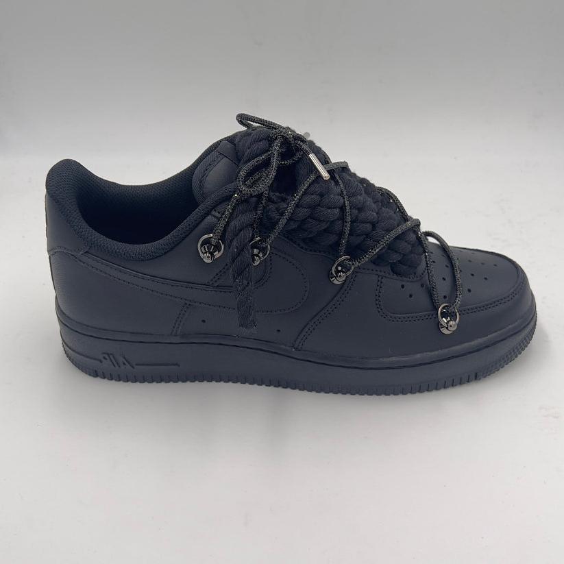 Nike Air Force 1 “Rope Laces Black" Triple Crystal Black - EV8 SoCal