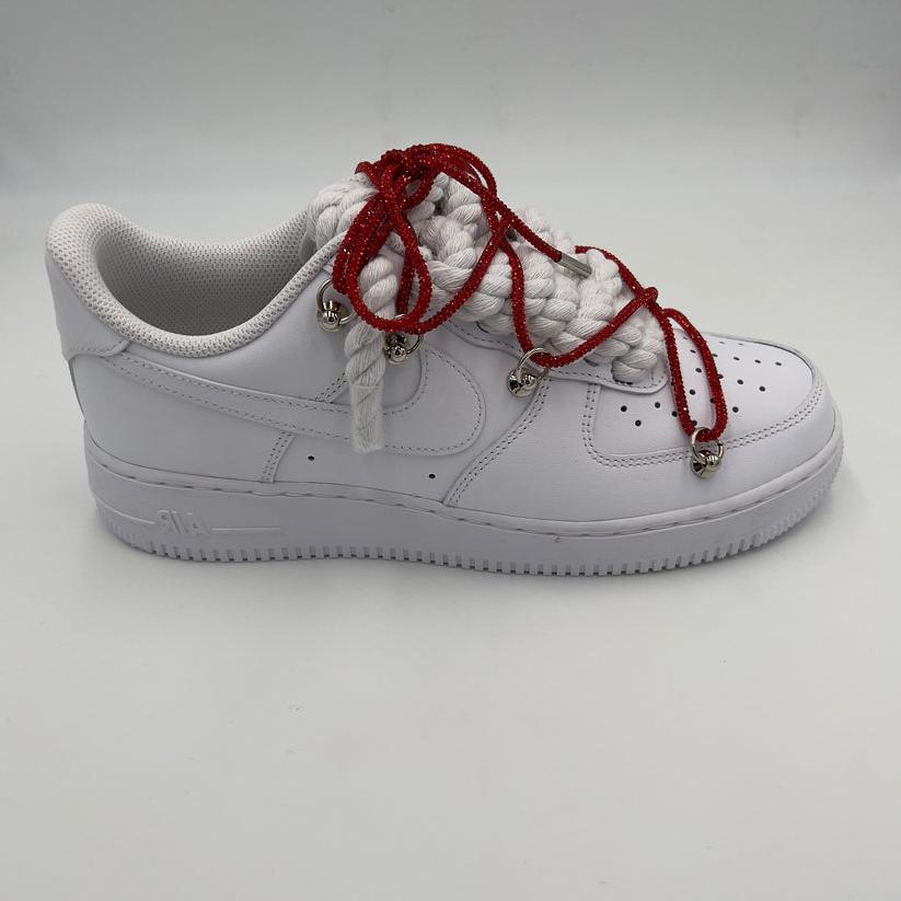 Nike Air Force 1 “Rope Laces White” Triple Crystal Red - EV8 SoCal