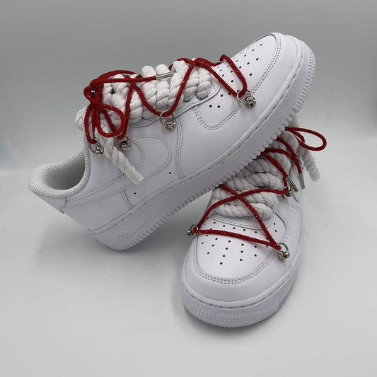 Nike Air Force 1 “Rope Laces White” Triple Crystal Red - EV8 SoCal