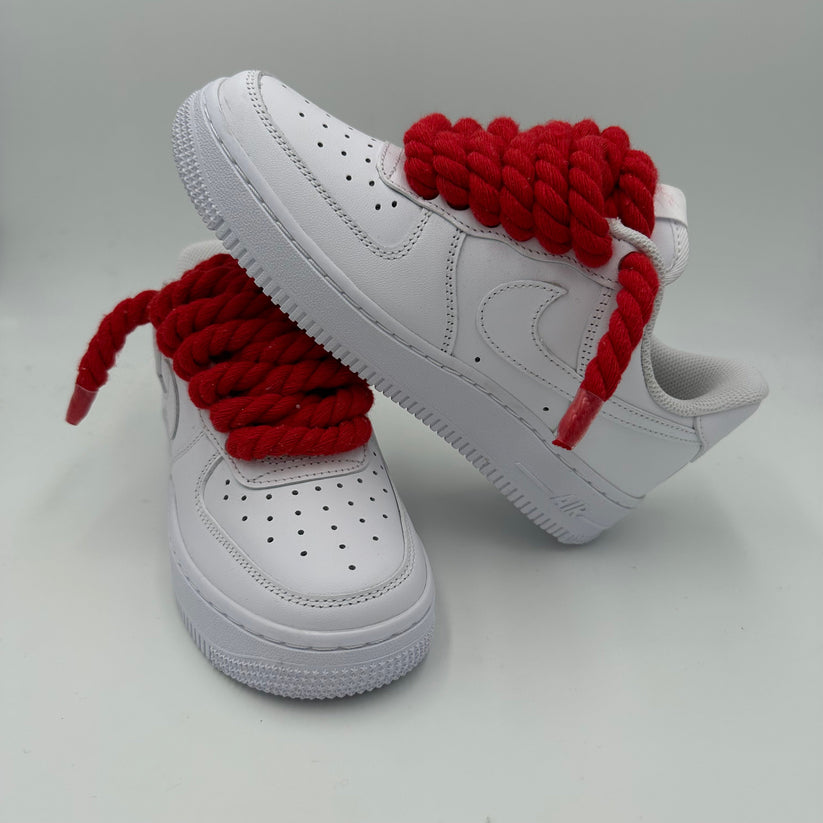 nike air force 1low Triple White Rope Lace Custom Size 8.5 men