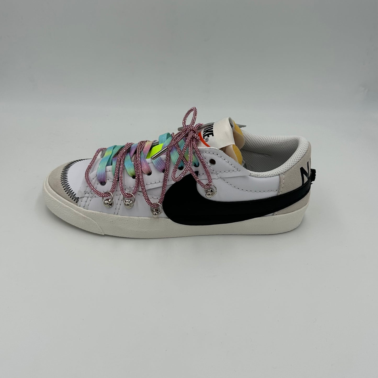 Nike Blazer Low '77 Jumbo White & Rainbow “Over Laces Crystal Pink"