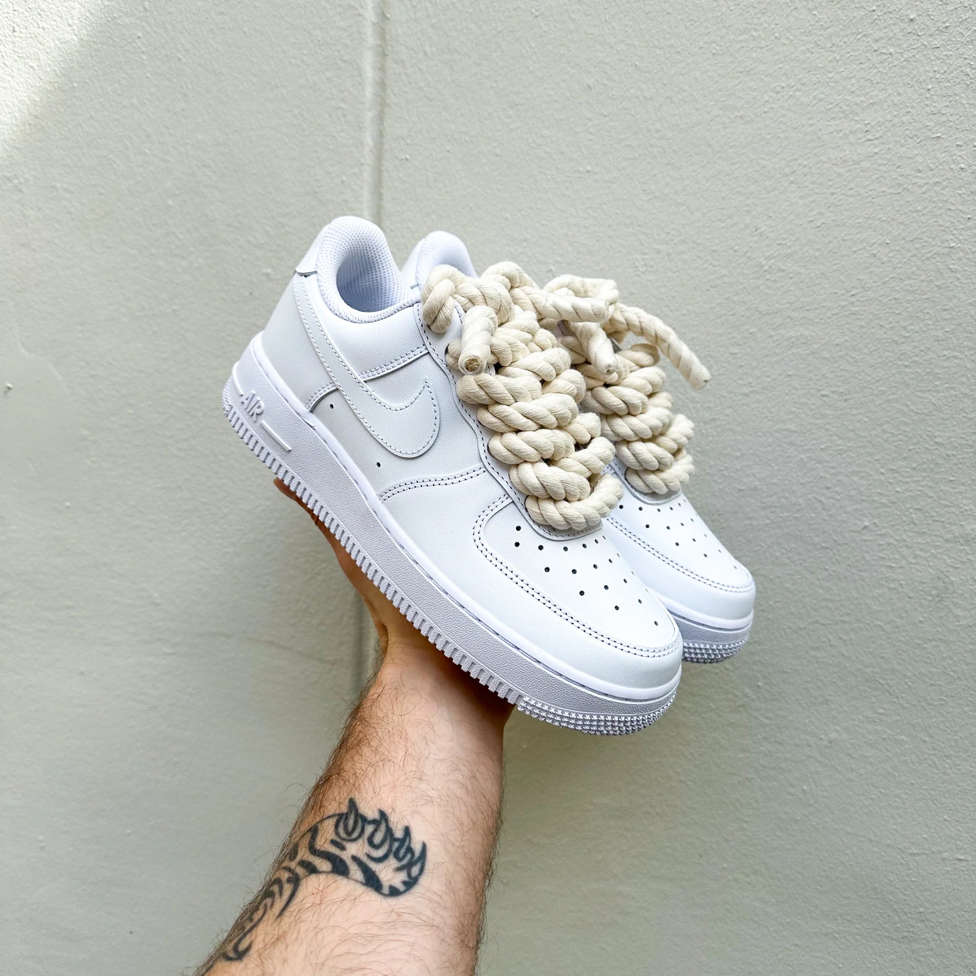 靴 rope air force1 Nike Air Force 1 “Rope Laces White” Triple Purple – EV8 SoCal