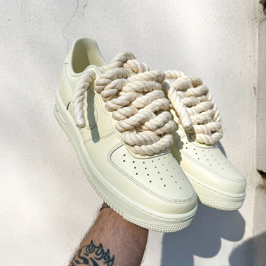 Nike Air Force 1 "Rope Laces" CREAM V1's - Ev8