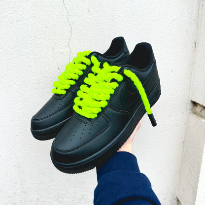 Nike Air Force “Rope Laces Neon Green (Glow in the Dark)